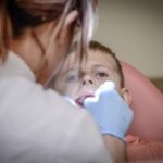 young boy at a dentist appointment